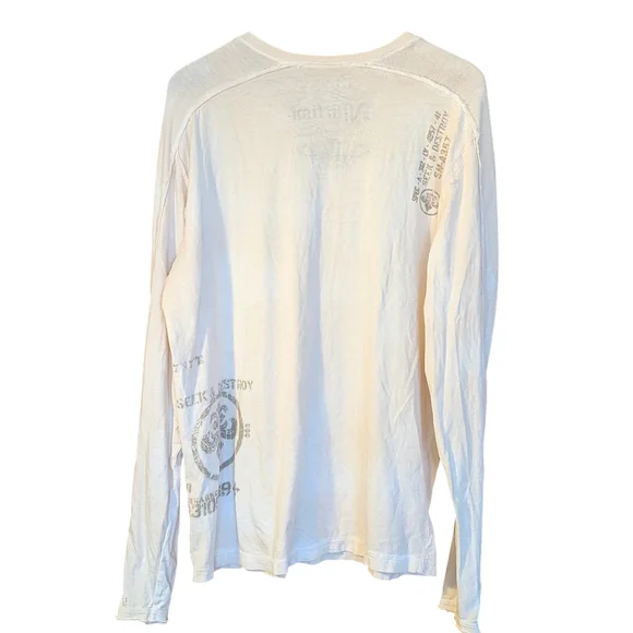 Affliction White Long Sleeve Shirt Men's XL Standard Bikercore Grunge Skater - Picture 3 of 7